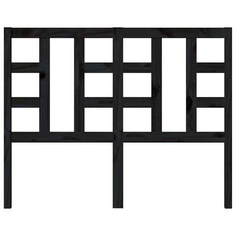 vidaXL Bed Headboard Black 126x4x100 cm Solid Wood Pine