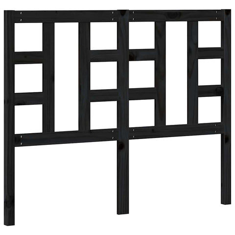vidaXL Bed Headboard Black 126x4x100 cm Solid Wood Pine