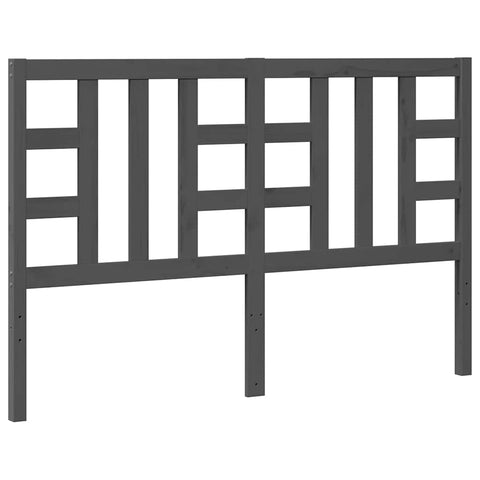 vidaXL Bed Headboard Grey 146x4x100 cm Solid Wood Pine