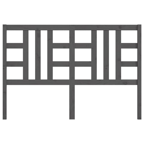 vidaXL Bed Headboard Grey 146x4x100 cm Solid Wood Pine