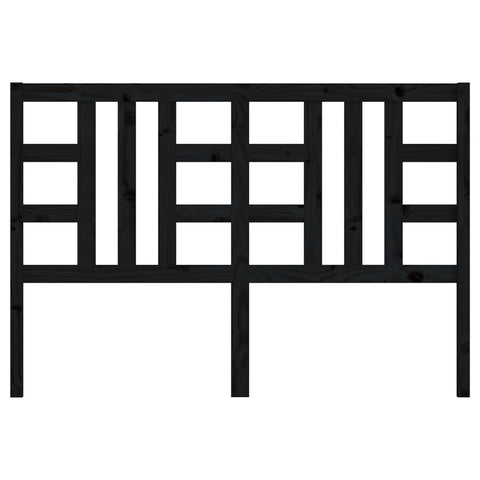 vidaXL Bed Headboard Black 146x4x100 cm Solid Wood Pine