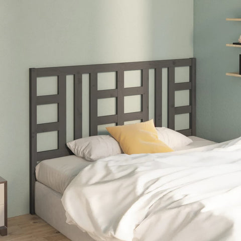 vidaXL Bed Headboard Grey 166x4x100 cm Solid Wood Pine