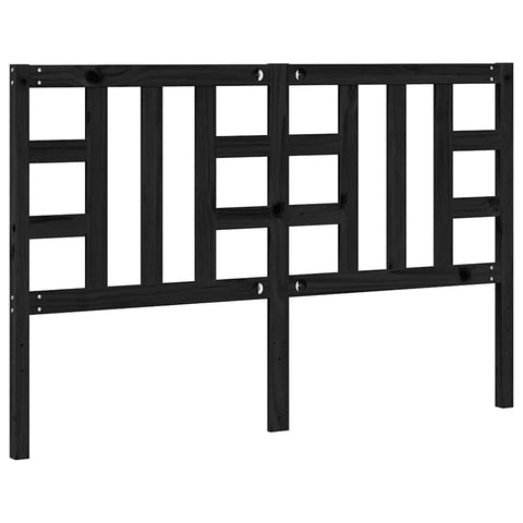 vidaXL Bed Headboard Black 166x4x100 cm Solid Wood Pine