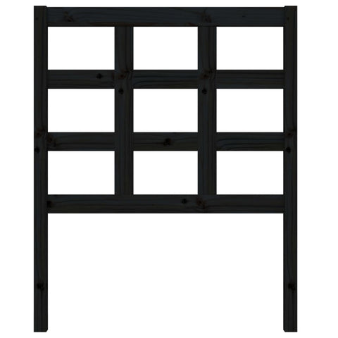 vidaXL Bed Headboard Black 80.5x4x100 cm Solid Wood Pine