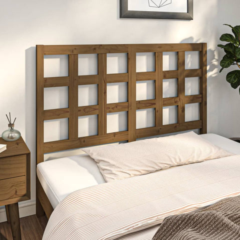 vidaXL Bed Headboard Honey Brown 125.5x4x100 cm Solid Wood Pine