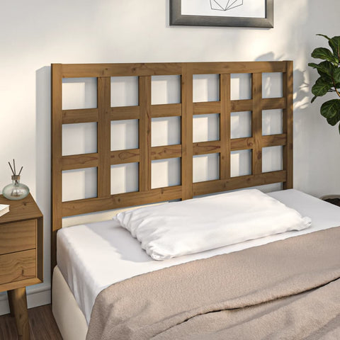 vidaXL Bed Headboard Honey Brown 125.5x4x100 cm Solid Wood Pine