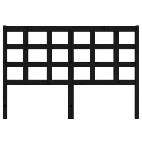 vidaXL Bed Headboard Black 145.5x4x100 cm Solid Wood Pine