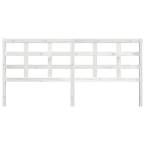 vidaXL Bed Headboard White 205.5x4x100 cm Solid Wood Pine