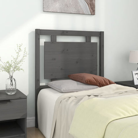 vidaXL Bed Headboard Grey 80.5x4x100 cm Solid Pine Wood