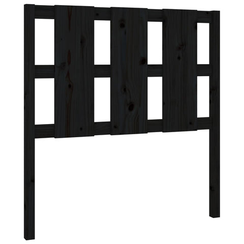 vidaXL Bed Headboard Black 105.5x4x100 cm Solid Wood Pine