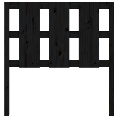 vidaXL Bed Headboard Black 105.5x4x100 cm Solid Wood Pine