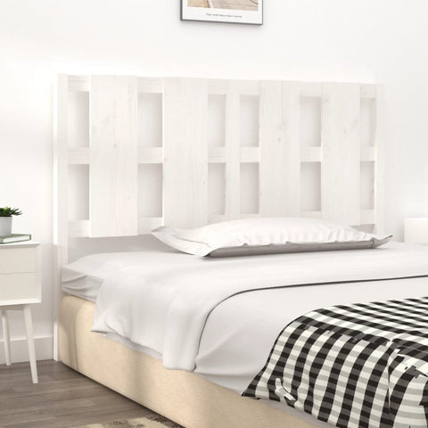 vidaXL Bed Headboard White 145.5x4x100 cm Solid Wood Pine