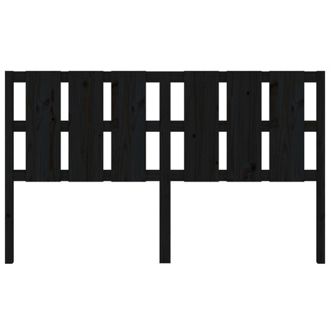 vidaXL Bed Headboard Black 185.5x4x100 cm Solid Wood Pine