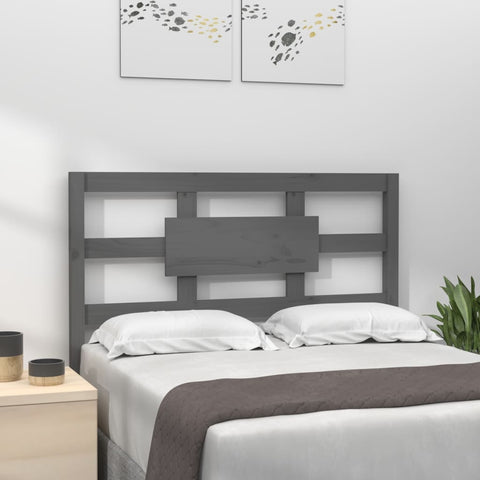 vidaXL Bed Headboard Grey 105.5x4x100 cm Solid Wood Pine
