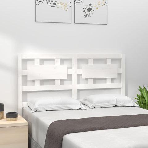 vidaXL Bed Headboard White 205.5x4x100 cm Solid Wood Pine