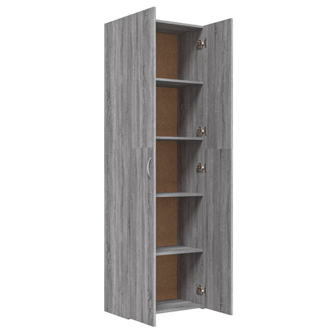 vidaXL Office Cabinet Grey Sonoma 60x32x190 cm Engineered Wood