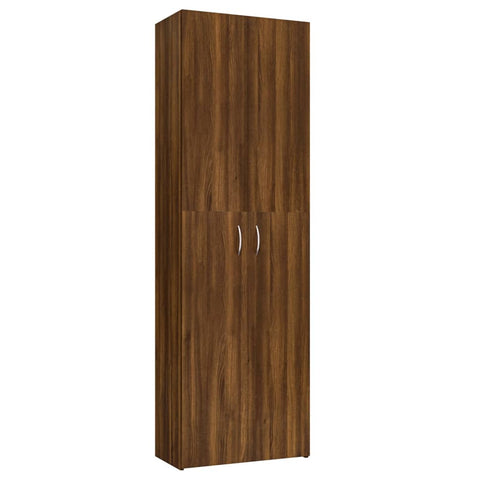 vidaXL Office Cabinet Brown Oak 60x32x190 cm Engineered Wood