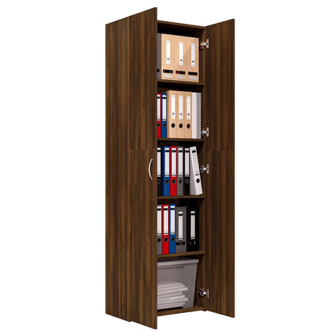 vidaXL Office Cabinet Brown Oak 60x32x190 cm Engineered Wood