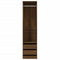 vidaXL Wardrobe with Drawers Brown Oak 50x50x200 cm Engineered Wood