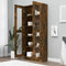 vidaXL Vitrine Cabinet Smoked Oak 82.5x30.5x185.5 cm Engineered Wood