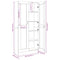 vidaXL Vitrine Cabinet Smoked Oak 82.5x30.5x185.5 cm Engineered Wood