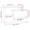 vidaXL Wall Shelf Smoked Oak 104x20x58.5 cm Engineered Wood