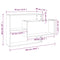 vidaXL Wall Shelf Grey Sonoma 104x20x58.5 cm Engineered Wood