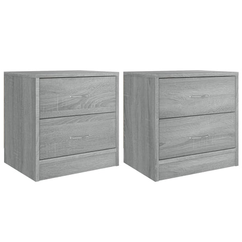 vidaXL Bedside Cabinets 2 pcs Grey Sonoma 40x30x40 cm Engineered Wood