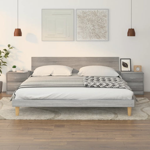 vidaXL Bedside Cabinets 2 pcs Grey Sonoma 40x30x40 cm Engineered Wood