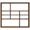 vidaXL Wall Shelf Brown Oak 90x16x78 cm Engineered Wood