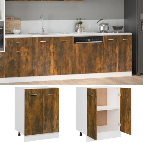 vidaXL Bottom Cabinet Lyon Smoked Oak 60x46x81.5 cm Engineered Wood