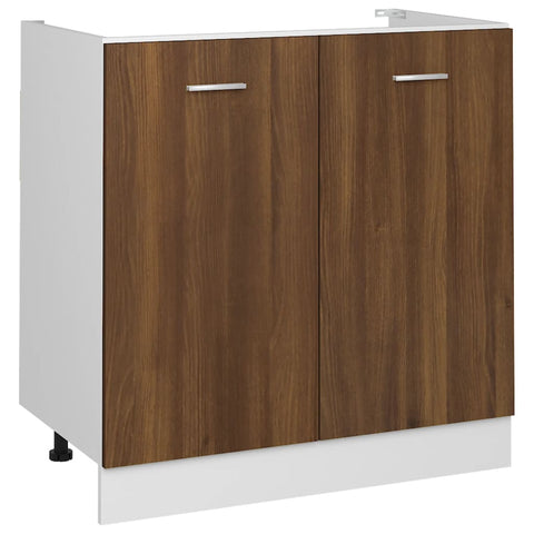 vidaXL Sink Bottom Cabinet Lyon Brown Oak 80x46x81.5 cm Engineered Wood