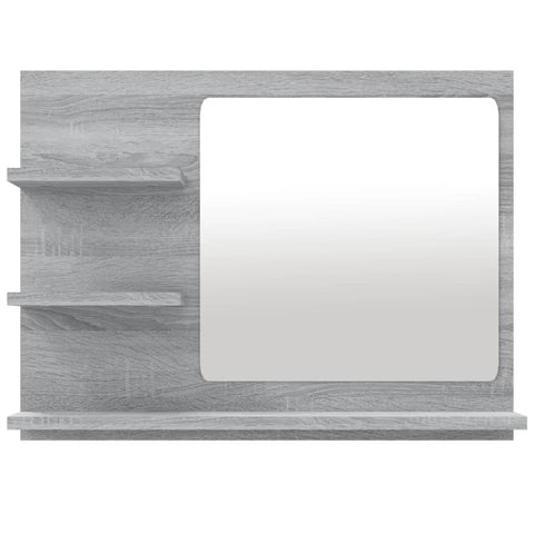 vidaXL Bathroom Mirror Grey Sonoma 60x10.5x45 cm Engineered Wood
