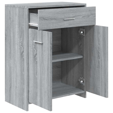 vidaXL Bathroom Cabinet Grey Sonoma 60x33x80 cm Engineered Wood