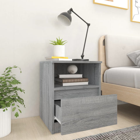 vidaXL Bedside Cabinets 2 pcs Grey Sonoma 40x40x50 cm Engineered Wood