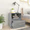 vidaXL Bedside Cabinets 2 pcs Grey Sonoma 40x40x50 cm Engineered Wood