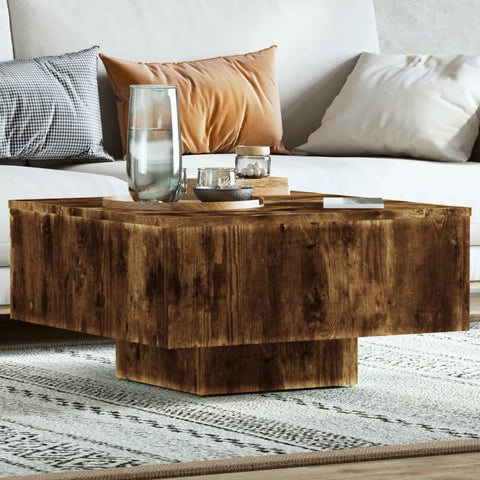 vidaXL Coffee Table Smoked Oak 60x60x31.5 cm Engineered Wood