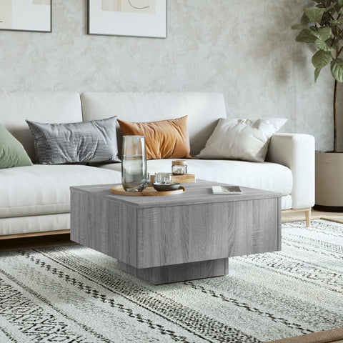 vidaXL Coffee Table Grey Sonoma 60x60x31.5 cm Engineered Wood