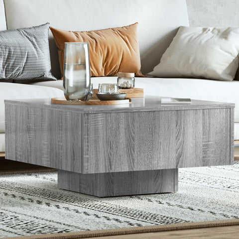 vidaXL Coffee Table Grey Sonoma 60x60x31.5 cm Engineered Wood