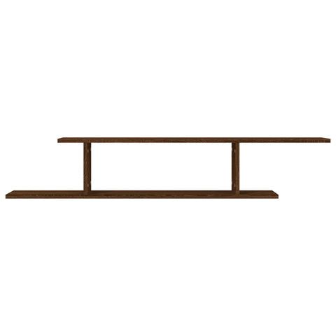 vidaXL Wall-Mounted TV Shelf Brown Oak 125x18x23 cm Engineered Wood