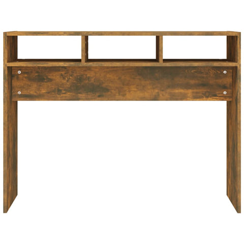 vidaXL Console Table Smoked Oak 105x30x80 cm Engineered Wood