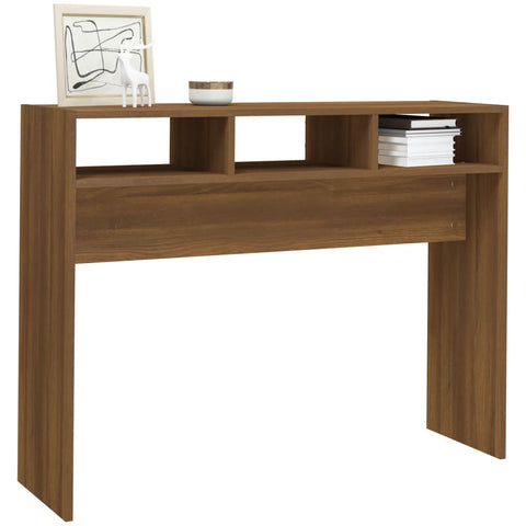 vidaXL Console Table Brown Oak 105x30x80 cm Engineered Wood