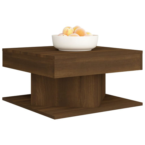 vidaXL Coffee Table Brown Oak 57x57x30 cm Engineered Wood