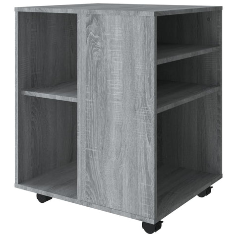 vidaXL Rolling Cabinet Grey Sonoma 60x53x72 cm Engineered Wood