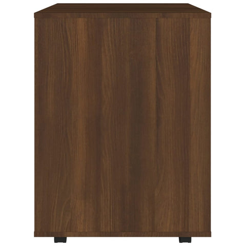 vidaXL Rolling Cabinet Brown Oak 60x53x72 cm Engineered Wood