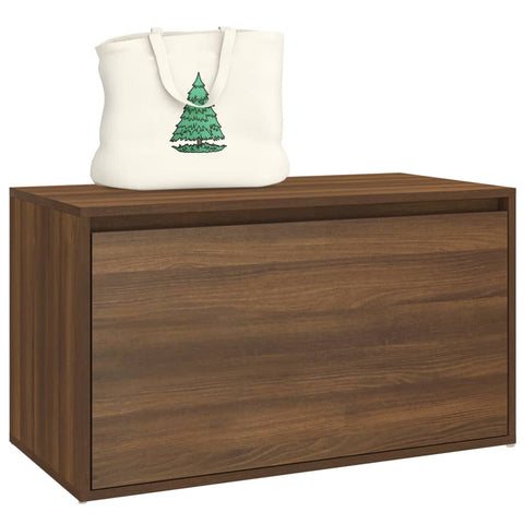 vidaXL Hall Bench 80x40x45 cm Brown Oak Engineered Wood