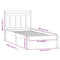 vidaXL Bed Frame without Mattress Small Single Solid Wood
