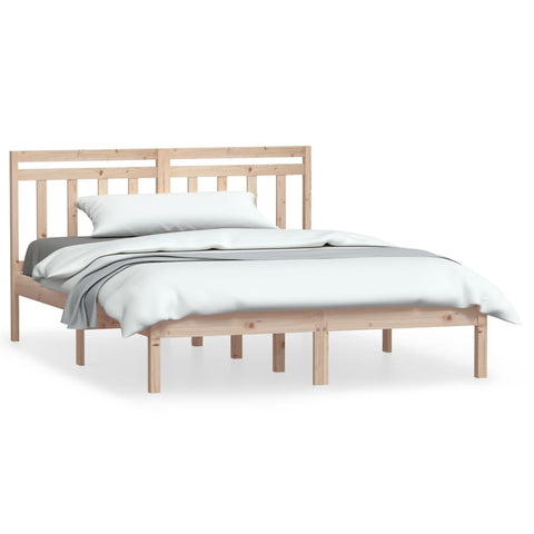 vidaXL Bed Frame without Mattress Double Solid Wood