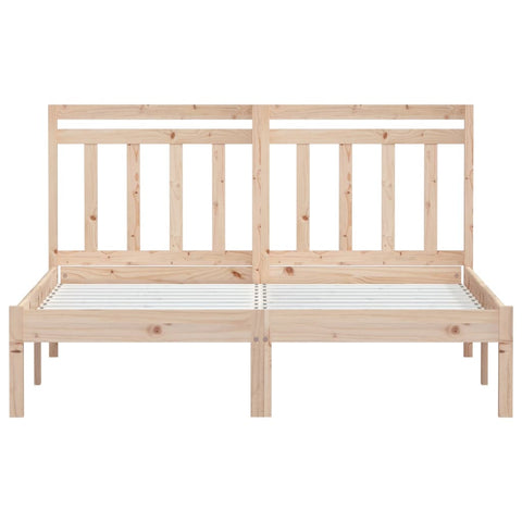 vidaXL Bed Frame without Mattress Double Solid Wood