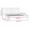 3100573 vidaXL Bed Frame without Mattress Black Solid Wood 140x190 cm (810001+814098)